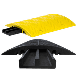 Passage de câbles ralentisseur noir/jaune – 800 x 600 x 80 mm – 40 tonnes