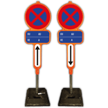 Kit de panneaux d'interdiction d'arrêt et de stationnement en PEHD - E3