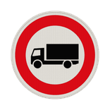 Vorschriftszeichen 253 - Verbot für Kraftfahrzeuge mit einer zulässigen Gesamtmasse über 3,5 t
