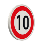 Verkehrszeichen 274-10 - Zulässige Höchstgeschwindigkeit 10 km/h