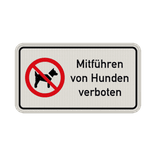 Verbotsschild - Mitführen von Hunden verboten - reflektierend