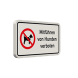 Verbotsschild - Mitführen von Hunden verboten - reflektierend