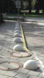 Demi-sphère de stationnement en béton gris Ø330mm – 22kg