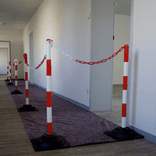 Set afzetpalen met opvulbare voet - Kunststof – 6 stuks + 10m ketting