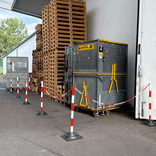 Set afzetpalen met opvulbare voet - Kunststof – 6 stuks + 10m ketting