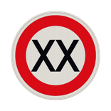 Verkehrszeichen 274 - Geschwindigkeit nach Wunsch