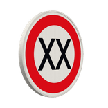 Verkehrszeichen 274 - Geschwindigkeit nach Wunsch