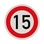 Verkehrszeichen 274-15 - Zulässige Höchstgeschwindigkeit 15 km/h