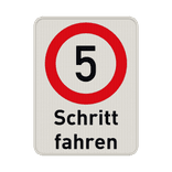 Verkehrsschild Schritt fahren 5 km/h - reflektierend