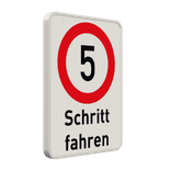 Verkehrsschild Schritt fahren 5 km/h - reflektierend