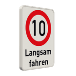 Verkehrsschild Langsam fahren 5 km/h - reflektierend
