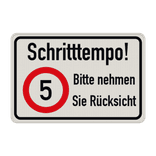 Verkehrsschild Schritttempo, Bitte nehmen Sie Rücksicht - reflektierend