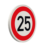 Verkehrszeichen 274-25 - Zulässige Höchstgeschwindigkeit 25 km/h