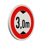 Verkehrszeichen 265 - Verbot für Fahrzeuge über angegebene tatsächliche Höhe