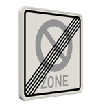 Verkehrszeichen 290.2- Ende eingeschränkten Halteverbots Zone