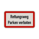 Feuerwehrschild Rettungsweg Parken verboten - reflektierend