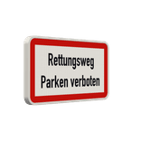 Feuerwehrschild Rettungsweg Parken verboten - reflektierend