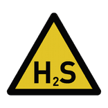 Waarschuwingsbord - Gevaar voor waterstofsulfide