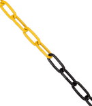 Absperrkette Stahl gelb/schwarz 6mm - Länge 10 meter