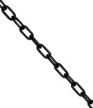 Sperrkette Kunststoff schwarz 6mm - Länge 25 meter