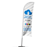 Beach flag personnalisée 800x2200mm – logo et design sur mesure