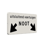 Onderbord - Uitsluitend voertuigen NOOT + OB504