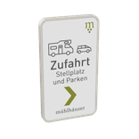 Hinweisschild type Alform mit eigenem Design - reflektierend