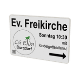 Hinweisschild type Alform mit eigenem Design - reflektierend