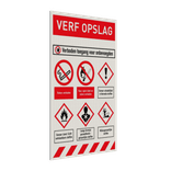 Bord GHS verf opslag + pictogrammen - reflecterend