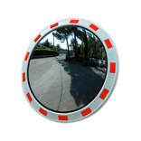Verkeersspiegel kunststof acryl rond wit/rood - afmeting Ø100cm