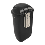 Buitenafvalbak kunststof zwart - 50 liter - muurbevestiging