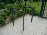 Anlehnbügel Fahrrad (Stahlrohr 60x40mm) 750x1200mm mit Querholm - zum Einbetonieren