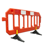 Barrière nadar en plastique 2000x1000mm - Pieds pliants - Orange ou blanc