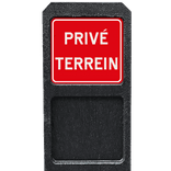 Bermpaal met 1 tekstbordje