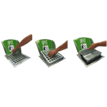 Asbaktegel Droppit 30x30x18cm staal verzinkt + scherm