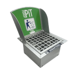 Asbaktegel Droppit 30x30x18cm staal verzinkt + scherm