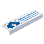 Stoeprand bord breedte 600mm met eigen logo of beeldmateriaal - reflecterend