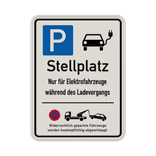 Schild Stellplatz nur für Elektrofahrzeuge - reflektierend