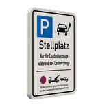 Schild Stellplatz nur für Elektrofahrzeuge - reflektierend