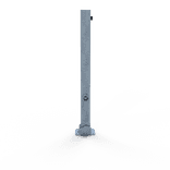 Absperrpfost Umklappbar 70x70mm verzinkt Stahl – zum Aufdübeln