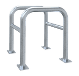 Protection de poteau en acier en 2 parties Ø 60/48 mm – Fixation au sol