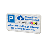Parkeerplaats bord met logo / eigen ontwerp - reflecterend