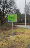 Verkeersbord DOR rechthoek 4:3 reflecterend + eigen opdruk