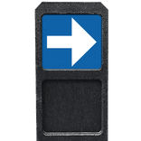 Bermpaal met pijlbord 119x109mm - reflecterend