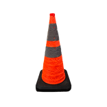 Cône de chantier pliable 70cm avec éclairage LED