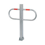 Anti parkeerbeugel staal hoog model, neerklapbaar met cilinderslot