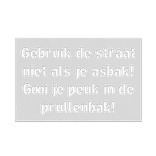 Wegmarkering spuitmal PVC (5mm) - Sjabloon maatwerk / eigen ontwerp