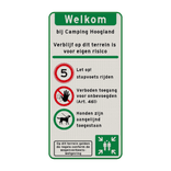 Toegangsbord - Stapvoets rijden - Verboden Toegang - Honden aangelijnd