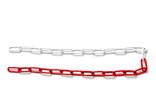 Afzetketting verzinkt staal 6mm rood/wit - 10 meter