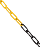 Afzetketting verzinkt staal 6mm geel/zwart - 10 meter